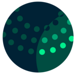 Circle with green seed pattern